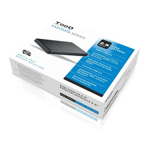 [102280] TooQ - Carcasa aluminio de HDD / SSD TQE-2527B - 2.5" - SATA3 - USB 3.0 - Negra
