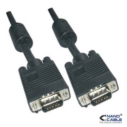 [105088] Nanocable - Cable SVGA CON FERRITA de 6m HDB15/M-HDB15/M - Para monitor, proyectores, pizarras, etc