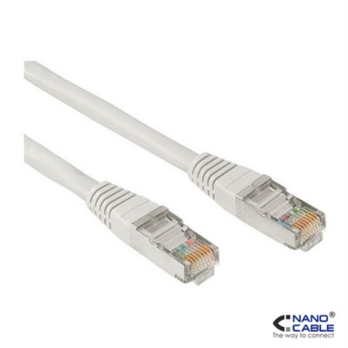 [105126] Nanocable - Cable de red latiguillo UTP CAT.5e de 20m - color GRIS