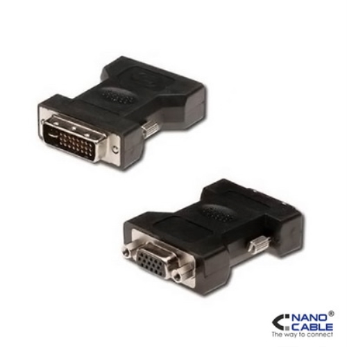 [105095] Nanocable - Adaptador DVI a VGA - conexión DVI 24+5/M a VGA HDB15/H