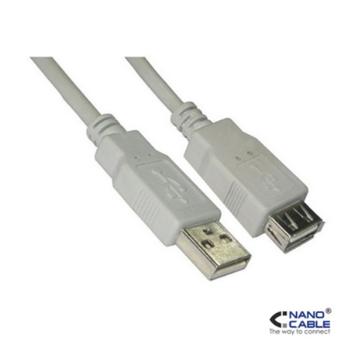 [105065] Nanocable - Cable alargador USB 2.0 de 3m conexión A/M-A/H