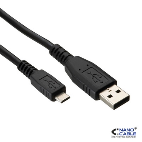 [105071] Nanocable - Cable USB 2.0 de 1,8m conexión A/M-MICRO USB B/M para carga/datos Smartphones, Tablets, etc