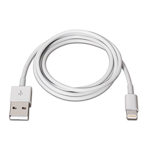 [105080] Nanocable - Cable Apple LIGHTNING IPHONE a USB 2.0 de 1m conexión  IPHONE LIGHTNING-USB A/M - Para carga y datos Iphone - color Blanco