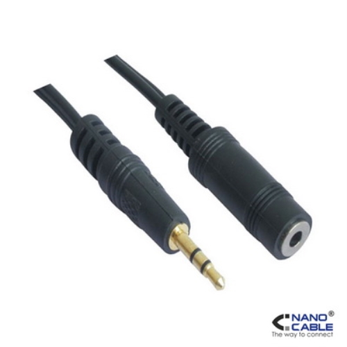 [105150] Nanocable - Cable alargador audio estereo 1.5m - conexión jack 3.5/M a 3.5/H (Para monitores, proyectores, pizarras, etc)