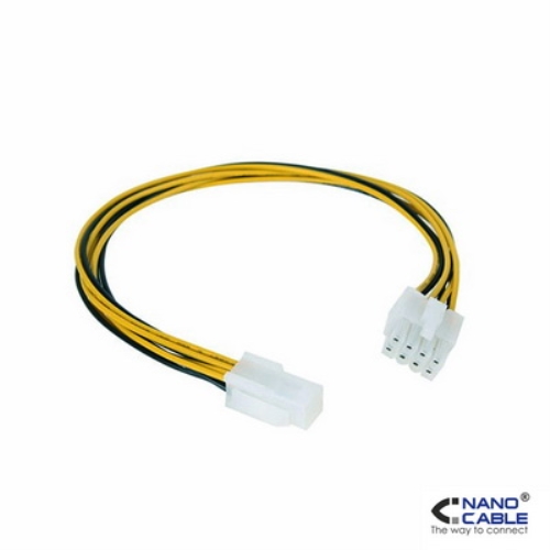 [105115] Nanocable - Cable interno de alimentación de 15cm duplicador de 4 pines a 2x4 pines conexión 4PIN/H-4+4PIN/M
