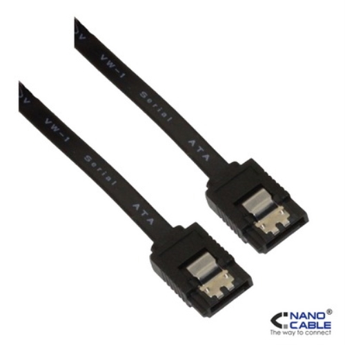 [105112] Nanocable - Cable SATA3 de 0,5m para datos - Conector con anclajes metálicos