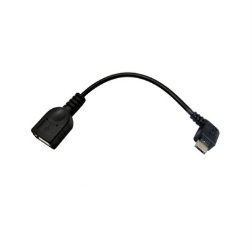 [105075] Nanocable - Cable USB 2.0 OTG de 15cm ACODADO conexión MICRO B/M-A/H para Smartphones. Tablets, etc - color NEGRO