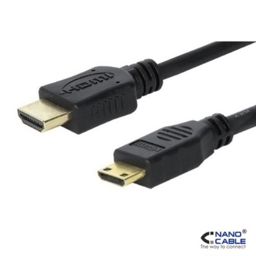 [105097] Nanocable - Cable HDMI A MINI HDMI V1.3 de 1,8m conexión A/M-C/M - Para tablets, etc