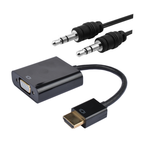 [105389] Nanocable - Adaptador HDMI a VGA - conexión HDMI/M a VGA/H + MiniJack 3,5mm - Alta calidad de imagen