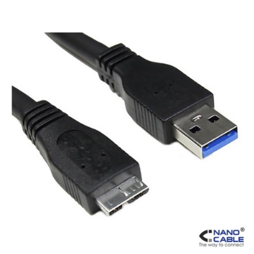 [105440] Nanocable - Cable USB 3.0 de 1m conexión A/M-MICRO B/M - Para discos duros externos, etc