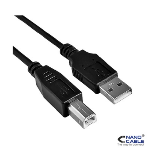 [106501] Nanocable - Cable USB 2.0 para impresora de 1,8m conexión A/M-B/M negro