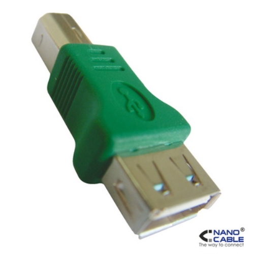[106600] Nanocable - Adaptador USB 2.0 - conexión USB-A/H a B/M