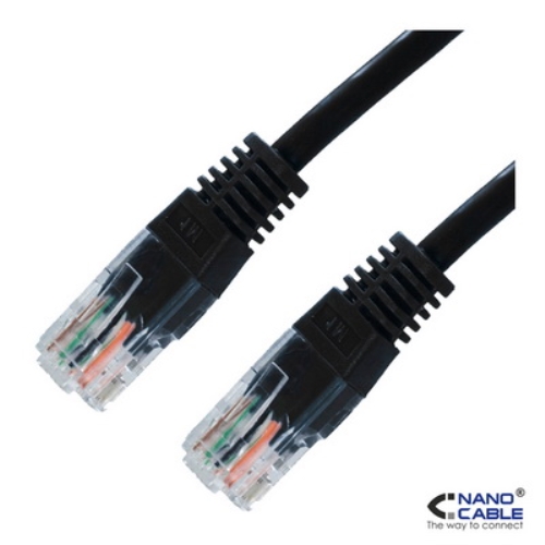 [106773] Nanocable - Cable de red latiguillo UTP CAT.5e de 0,5m - color Negro