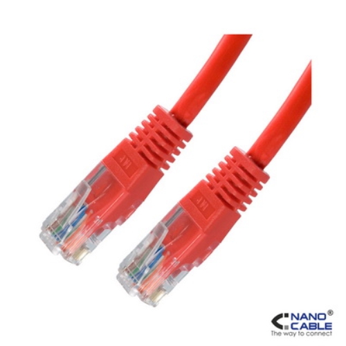 [106785] Nanocable - Cable de red latiguillo UTP CAT.6 de 1m - color Rojo