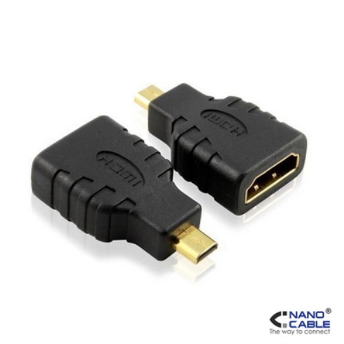 [106653] Nanocable - Adaptador HDMI a Micro HDMI A/H - D/M hembra-macho negro