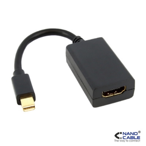 [106674] Nanocable - Adaptador Mini DisplayPort a HDMI/H negro 15cm