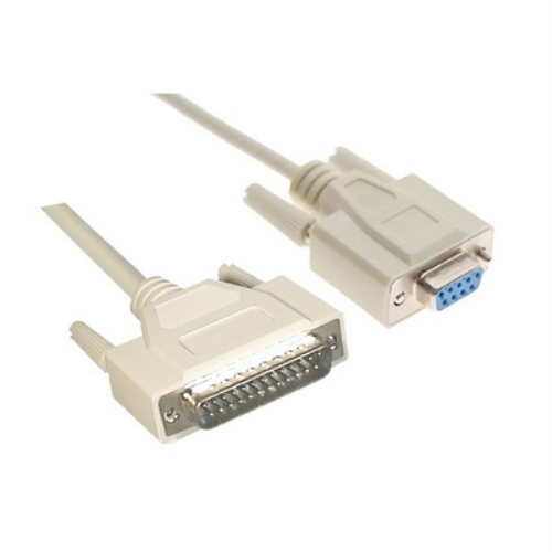 [106662] Nanocable - Cable Null Modem DB9 Hembra a DB25 Macho 1.8m