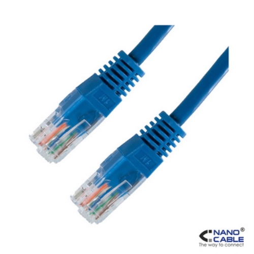 [106758] Nanocable - Cable de red latiguillo UTP CAT.5e de 3m - color Azul