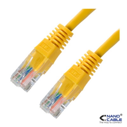 [106840] Nanocable - Cable de red latiguillo UTP CAT.6 de 1m - color Amarillo