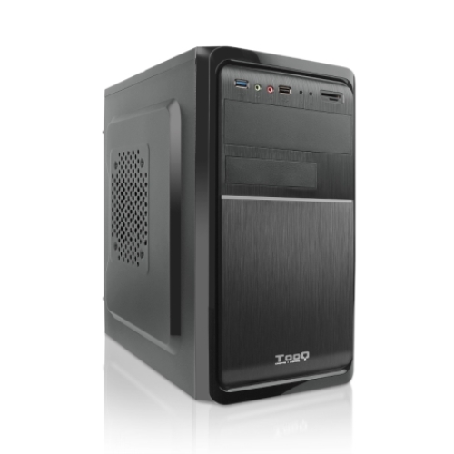 [107234] Caja microATX TooQ TQC-4735U3C-B Negra - FA 500w - 1 x USB 2.0 - 1x USB 3.0 - Lector de tarjetas - 365 x178x355 mm