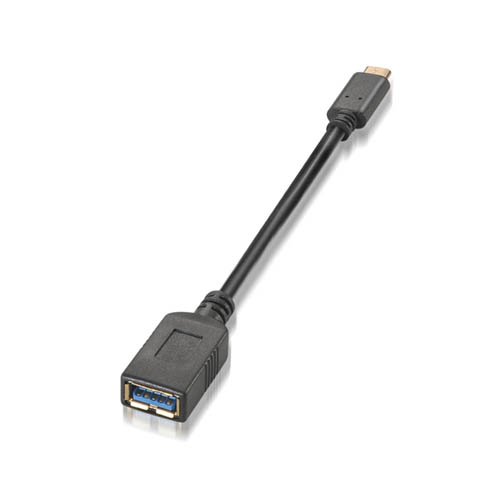 [107840] Nanocable - Cable USB 3.1 3A USB-C/M-A/F 15cm Negro