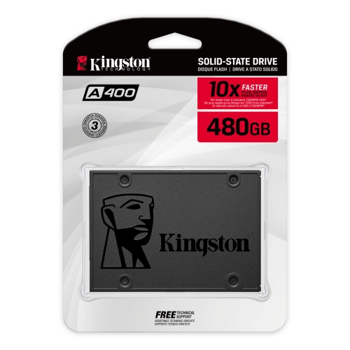 [108644] Kingston SSDNow A400 - 480 GB - 2.5" Interno SSD - SATA 6Gb/s - interno
