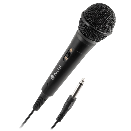 [108640] NGS - Microfono Singer Fire - Jack de 6.3MM - Boton On/Off - Compatible con altavoces Wild