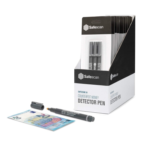 [109766] SAFESCAN 30 - DETECTOR DE BILLETES FALSOS EN FORMATO BOLIGRAFO, PACK 3 UNIDADES