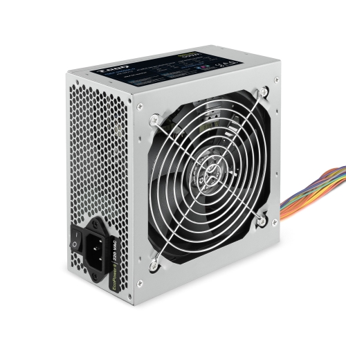 [109776] Tooq - Fuente Alimentacion  EcoPower II - 500W - Formato ATX - PFC Activo - 3 SATA - OEM - Sin cable