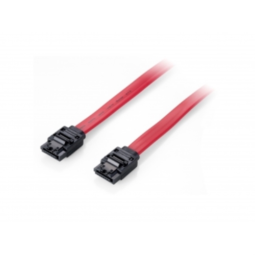 [110169] Equip - Cable SATA III - Con clip de seguridad - 0,5m - Rojo