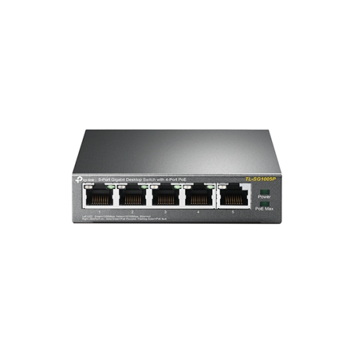 [110963] TP-Link - Switch TL-SG1005P -5 puertos 10/100/1000 Gigabit - 4 Puertos POE 802.3af - Carcasa metalica
