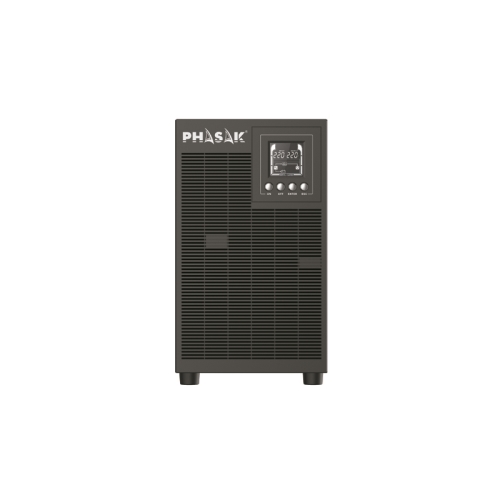 [111596] Phasak - SAI PH 9230 - Online - 3KVA / 2700W - Formato Torre - 4 Schuko - LCD - RS232-USB - Baterias 4x9Ah