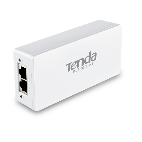 [111814] Tenda Inyector PoE POE30G-AT - RJ45 Gigabit 10/100/1000 - Hasta 30W - 100m