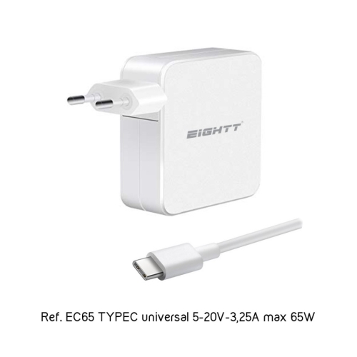[111887] Eightt - Cargador Universal Type C  5-20V-3,25A  Max 65W