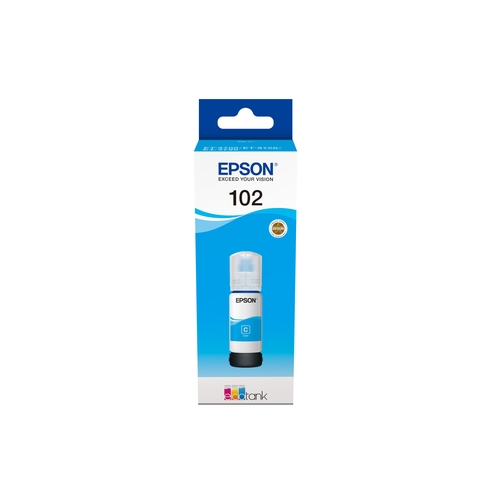 [111301] EPSON 102 EcoTank Cyan Ink Bottle ET-2700/ ET-2750/ET-3700 /ET-3750 /ET4750
