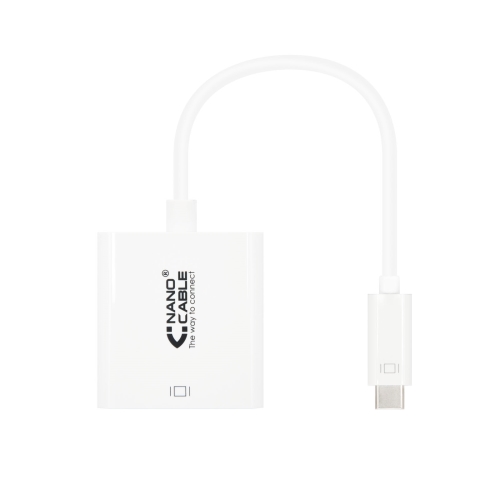 [113039] Nanocable - Conversor USB-C/M a HDMI/H - 4K - 15cm - Color Blanco