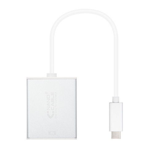 [113038] Nanocable - Conversor USB-C/M a VGA/H - 10cm - Color Plata