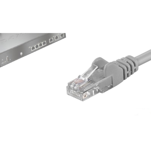 [113829] Cable de red UTP Phasak Cat. 6 CU 0,50 m. gris