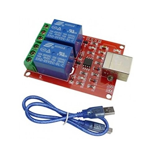 [114168] Aihasd Inteligente Electrónica 2 canales DC5V Módulo de rele / Ordenador USB Controlar Interruptor Conducir /Controlador Inteligente de PC * ULTIMAS UNIDADES