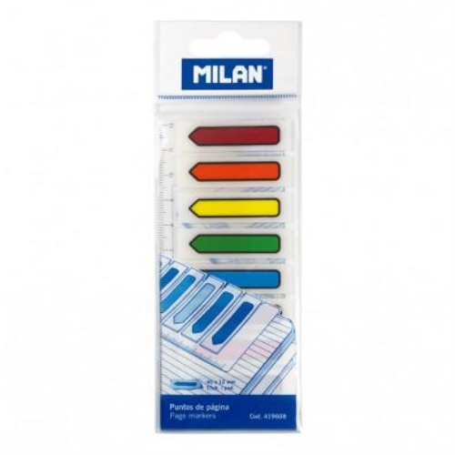 [114735] MILAN MARCADORES DE PAGINA FLECHA 8 COLORES -120 MARCADORES-