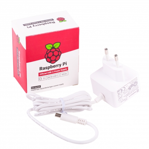 [117812] Raspberry alimentador oficial para Pi 4 - USB-C - 5V - 3A - 15W - Blanco