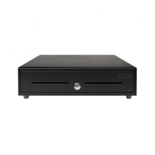 [117459] HM-Systems - Cajón portamonedas 8 huecos monedas - 5 huecos billetes - negro - 41x41- Rj11 - Rj12 - 2x Llaves