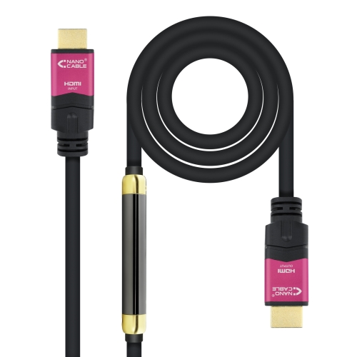 [117923] Nanocable - Cable HDMI V2.0 4K@60Hz 18 Gbps con repetidor A/M-A/M - Negro - 25m