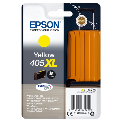 [118270] EPSON CARTUCHO 405XL AMARILLO WF-3820DWF/WF-3825DWF/WF-4820DWF/WF-4825DW