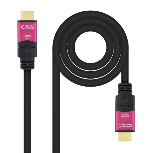 [117922] Nanocable - Cable HDMI V2.0 4K@60Hz 18 Gbps con repetidor A/M-A/M - Negro - 20m