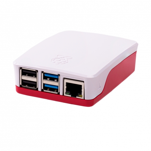 [117810] Raspberry caja oficial para Pi 4 - Color rojo/blanco