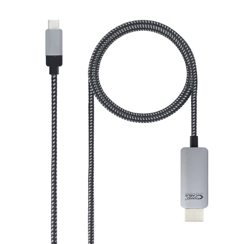 [118583] Nanocable - Cable conversor USB-C A HDMI USB-C/M–HDMI/M - Negro - 1.8 m