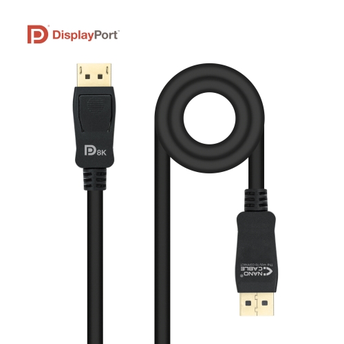 [118585] Nanocable - Cable DisplayPort 1.4 Certificado VESA DP/M-DP/M - Negro - 1.0m