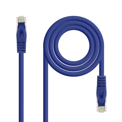 [118480] Nanocable - Cable de red latiguillo RJ45 LSZH Cat.6A UTP AWG24 - Azul - 0.5m