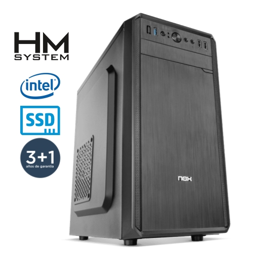 [118781] HM System Siroco Gold C5+ - Minitorre MT - 10ª Gen - Intel Pentium Gold G6405 - 8GB - 480GB SSD - USB 3.0 - 4 años garantía - 30 días DOA